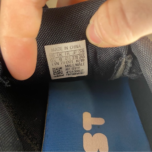 Adidas code chaos Mens size 9.5 golf shoes black athletic spikeless sneakers - Picture 8 of 8